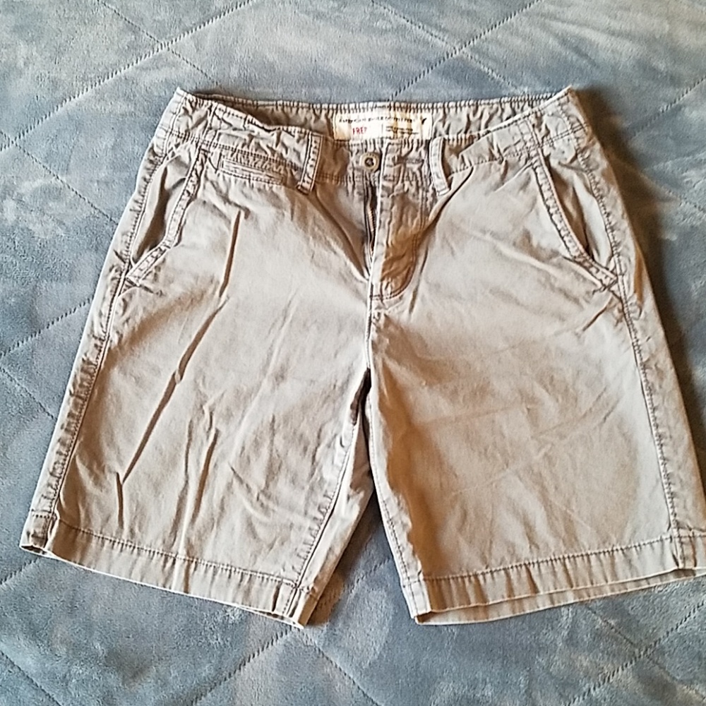 American Eagle Gray Prep Shorts